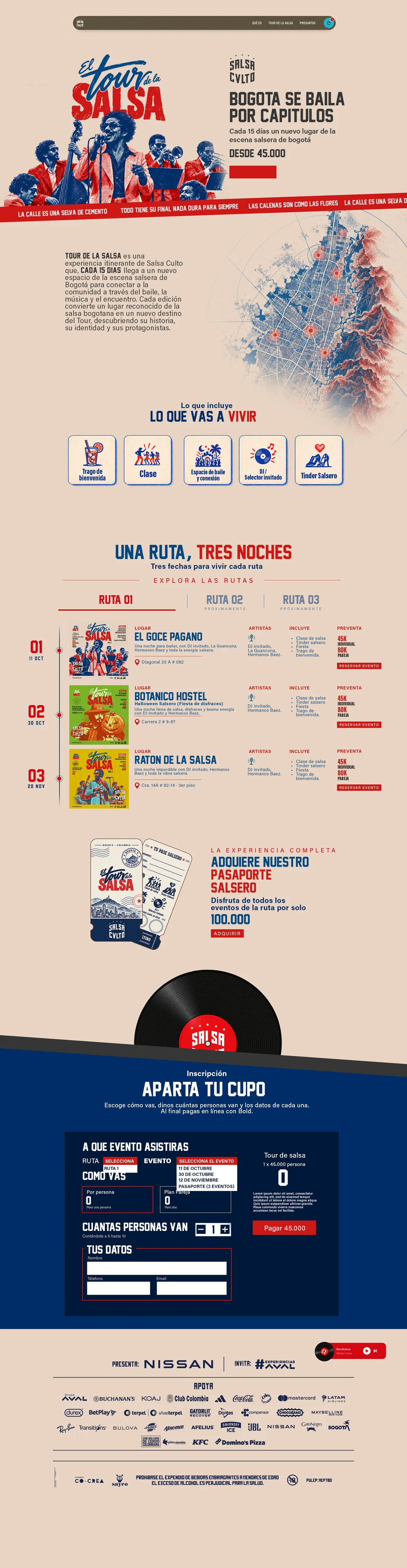 Sitio web del Tour de la Salsa